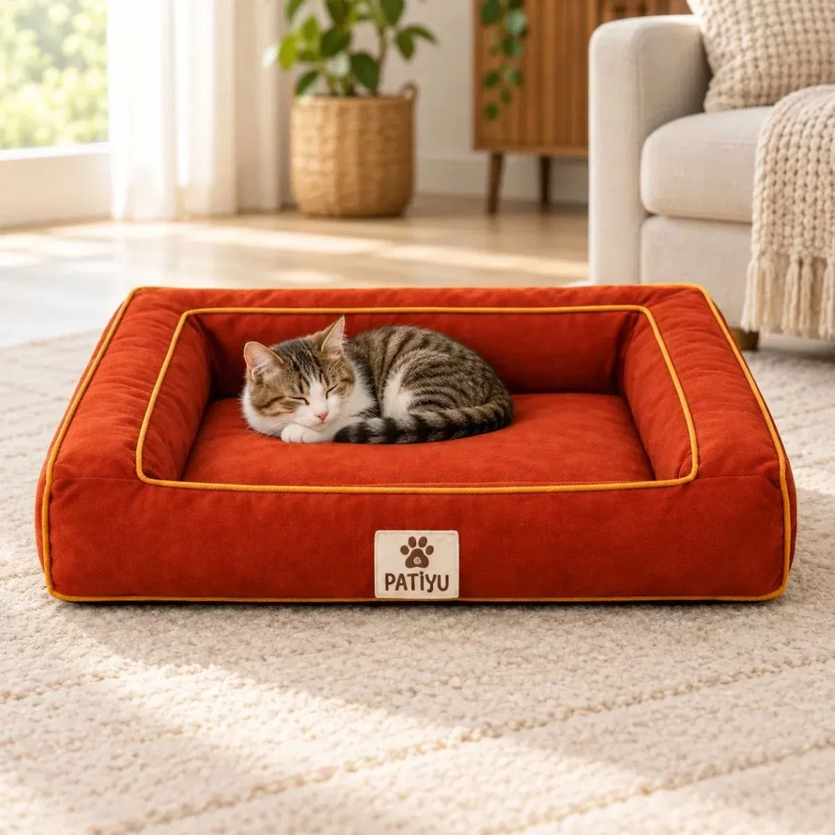 Kedi Köpek Yatağı Sofa Bed - Kiremit · Kiremit görsel 2