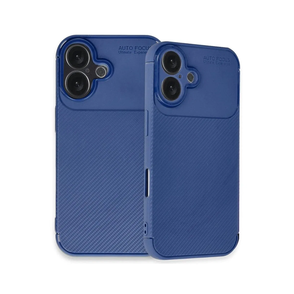 Apple İphone 16 Plus Kılıf Auto Focus Karbon Kapak - Lacivert görsel 3