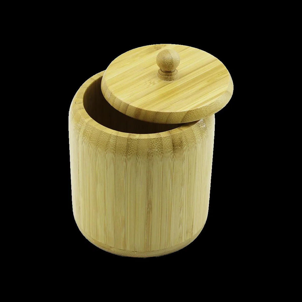 Ahşap Bambu Kapaklı Şekerlik Ø11. 3 cm görsel 2