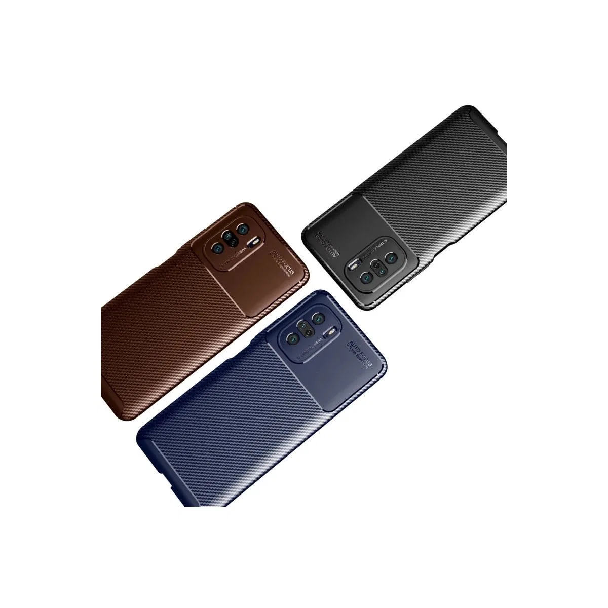 Xiaomi Poco F3 Kılıf Auto Focus Karbon Kapak - Lacivert görsel 3