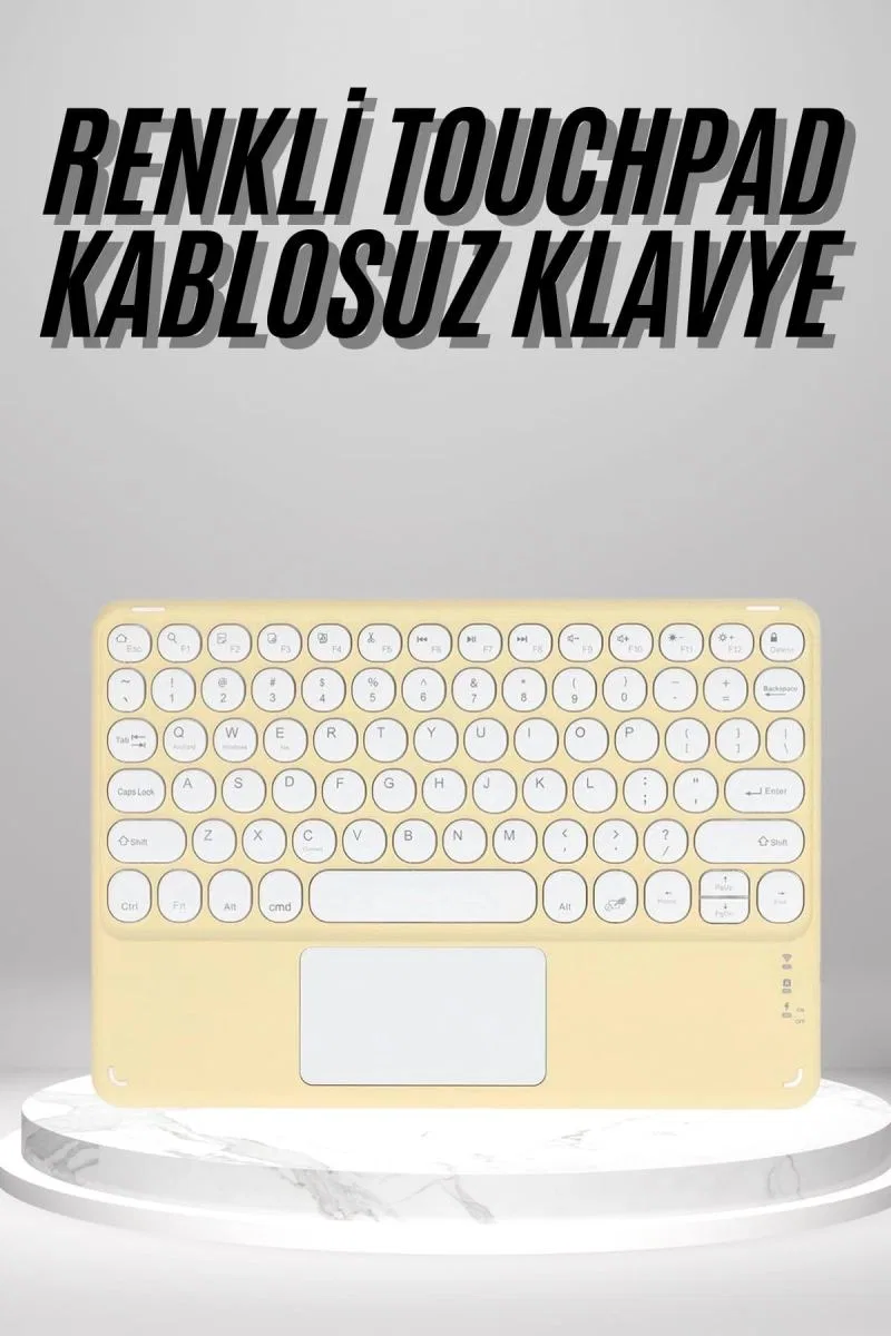 Touchpad Uyumlu Bluetooth Klavye Slim Kablosuz Wifi Q Klavye