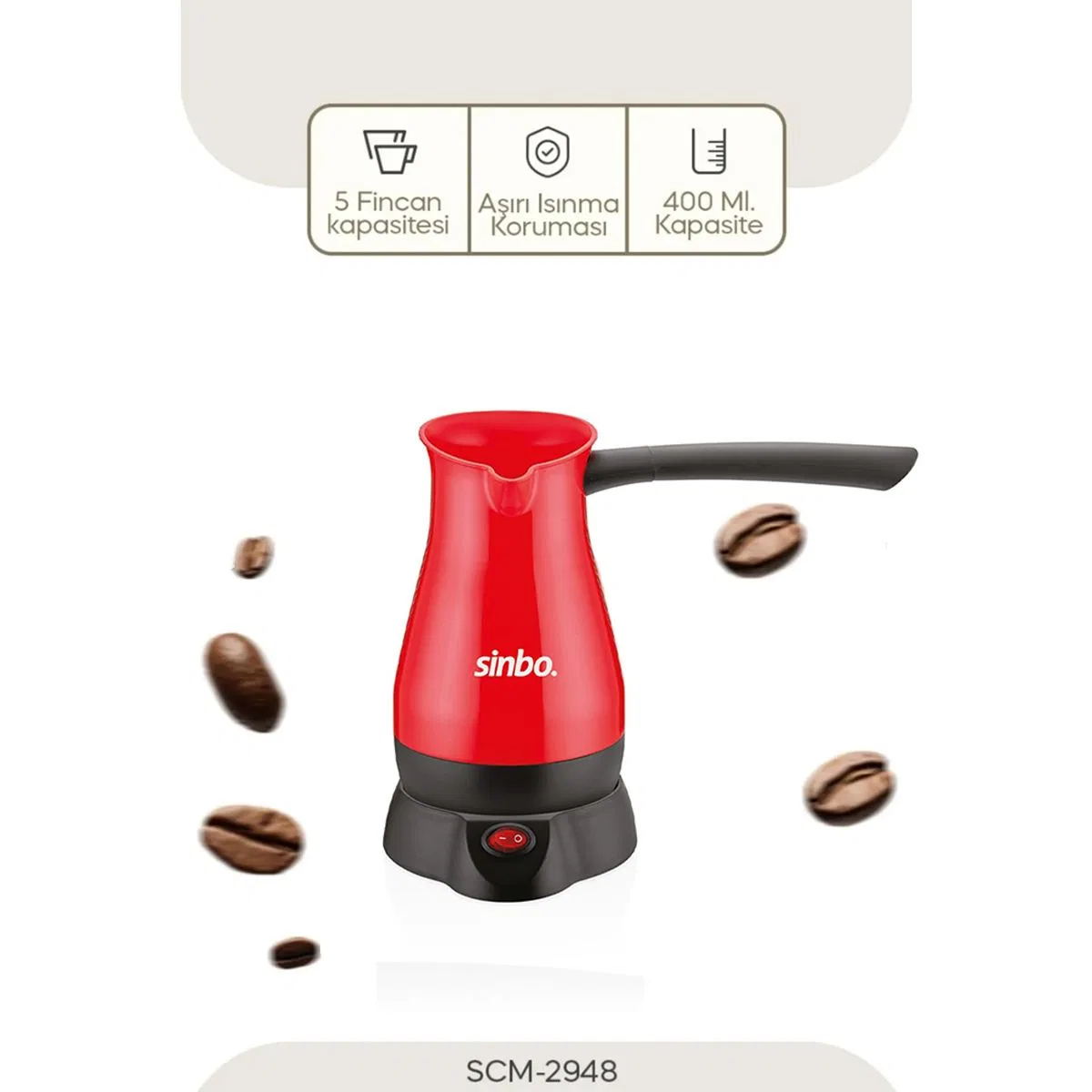 Elektrikli Cezve Türk Kahve Makinesi 700W 400ml (5 Fincan) görsel 2