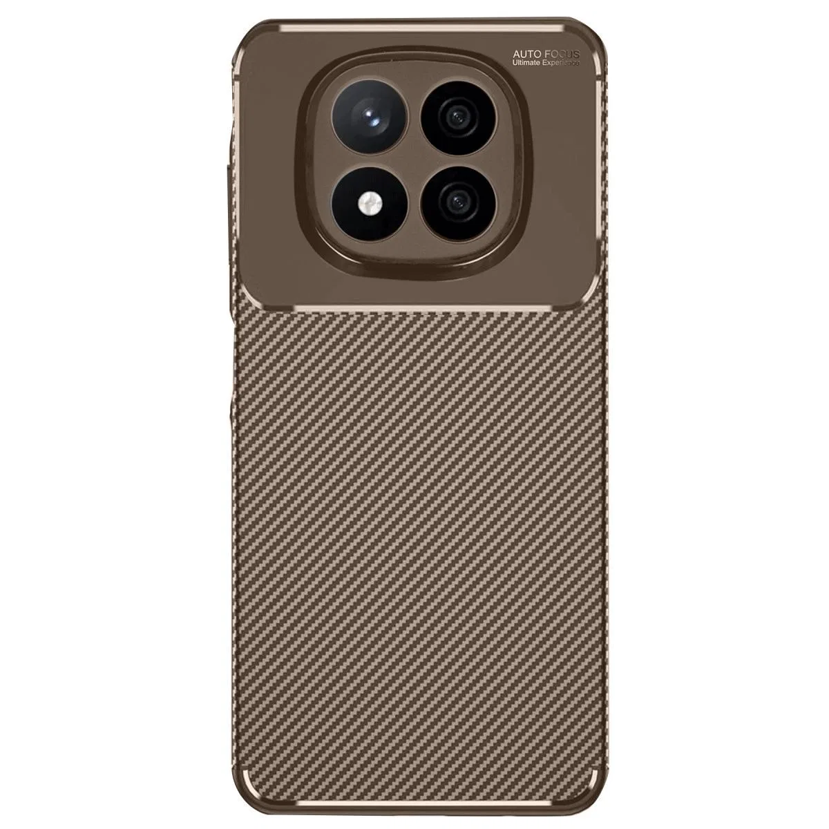 Xiaomi Redmi Note 14 Pro 4g Kılıf Auto Focus Karbon Kapak - Kahverengi görsel 2