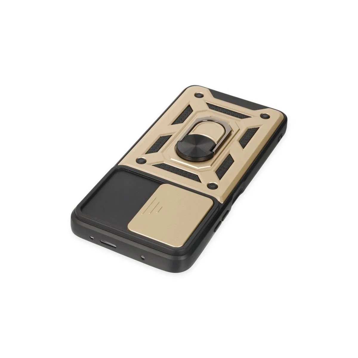 Xiaomi Poco X3 Gt Kılıf Pars Lens Yüzüklü Silikon - Gold görsel 4
