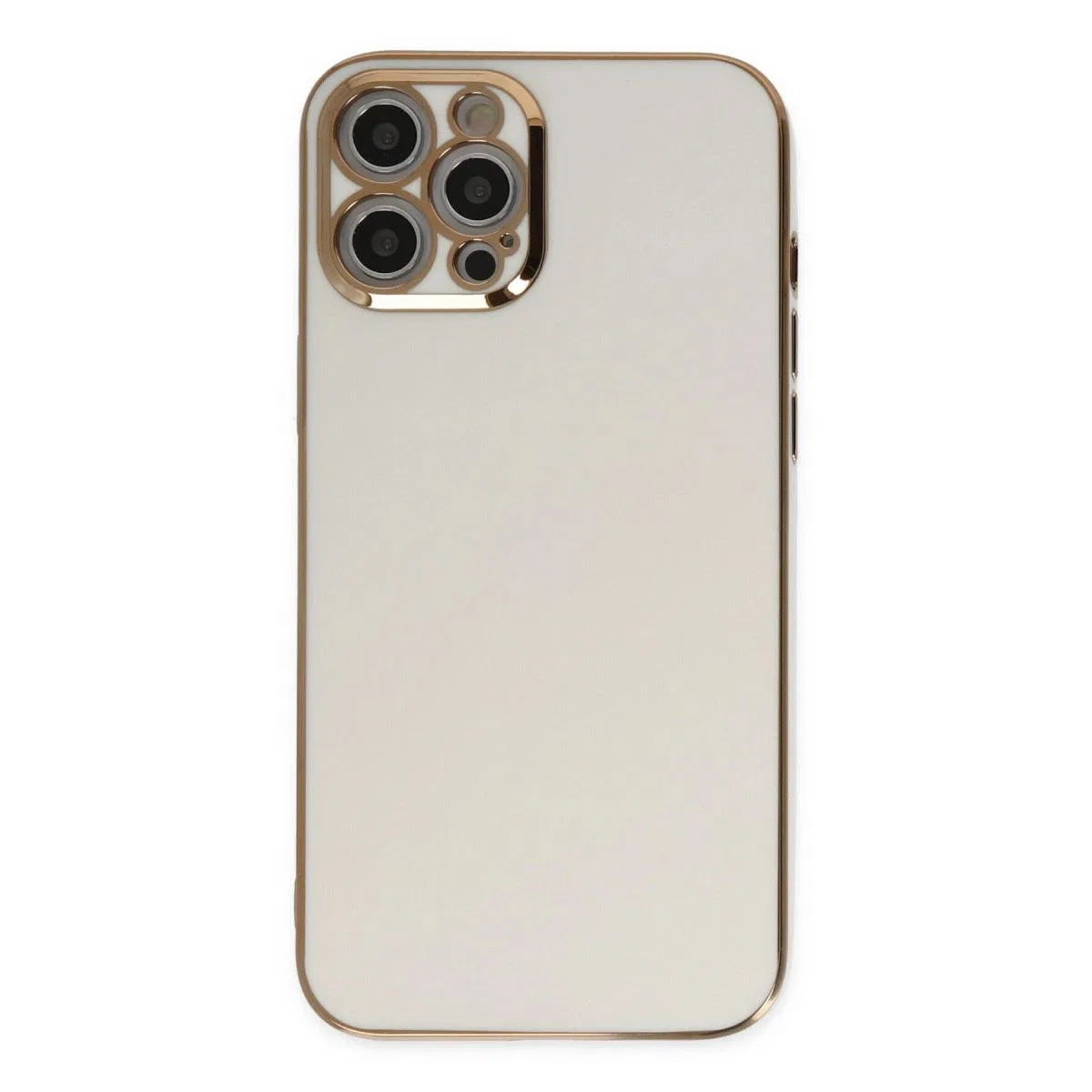 Apple İphone 12 Pro Max Kılıf Volet Silikon - Beyaz görsel 2