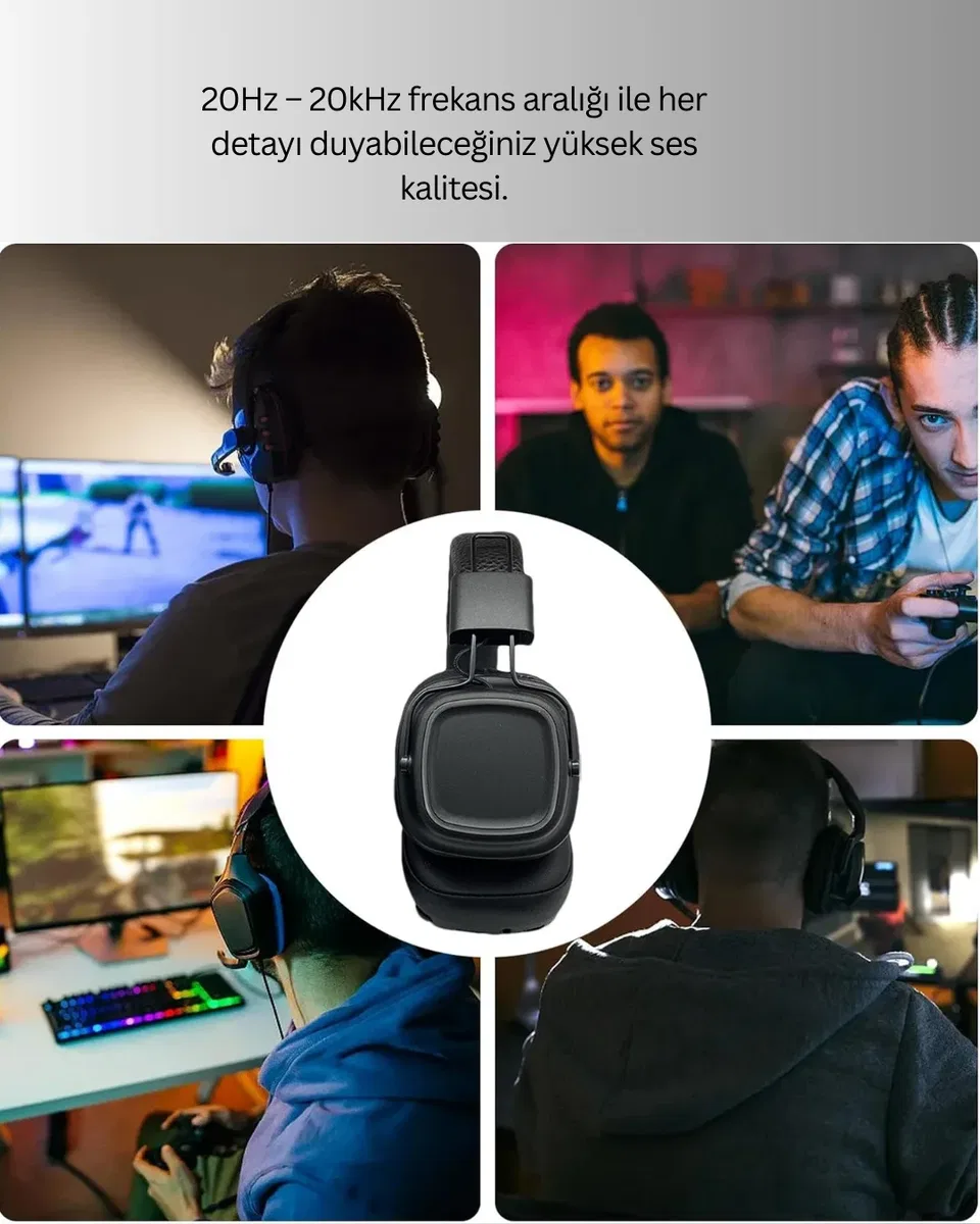 Uzun Süreli Rahat Kullanım İçin Kablosuz Bluetooth Kulaklık Yeni Nesil görsel 4