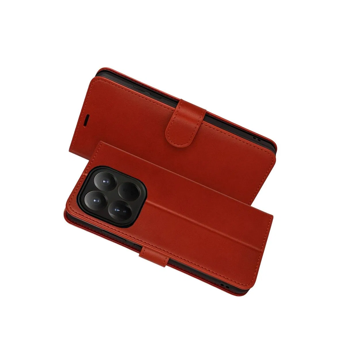 Xiaomi Mi 15t Trend S Plus Kapaklı Kılıf - Kırmızı görsel 2