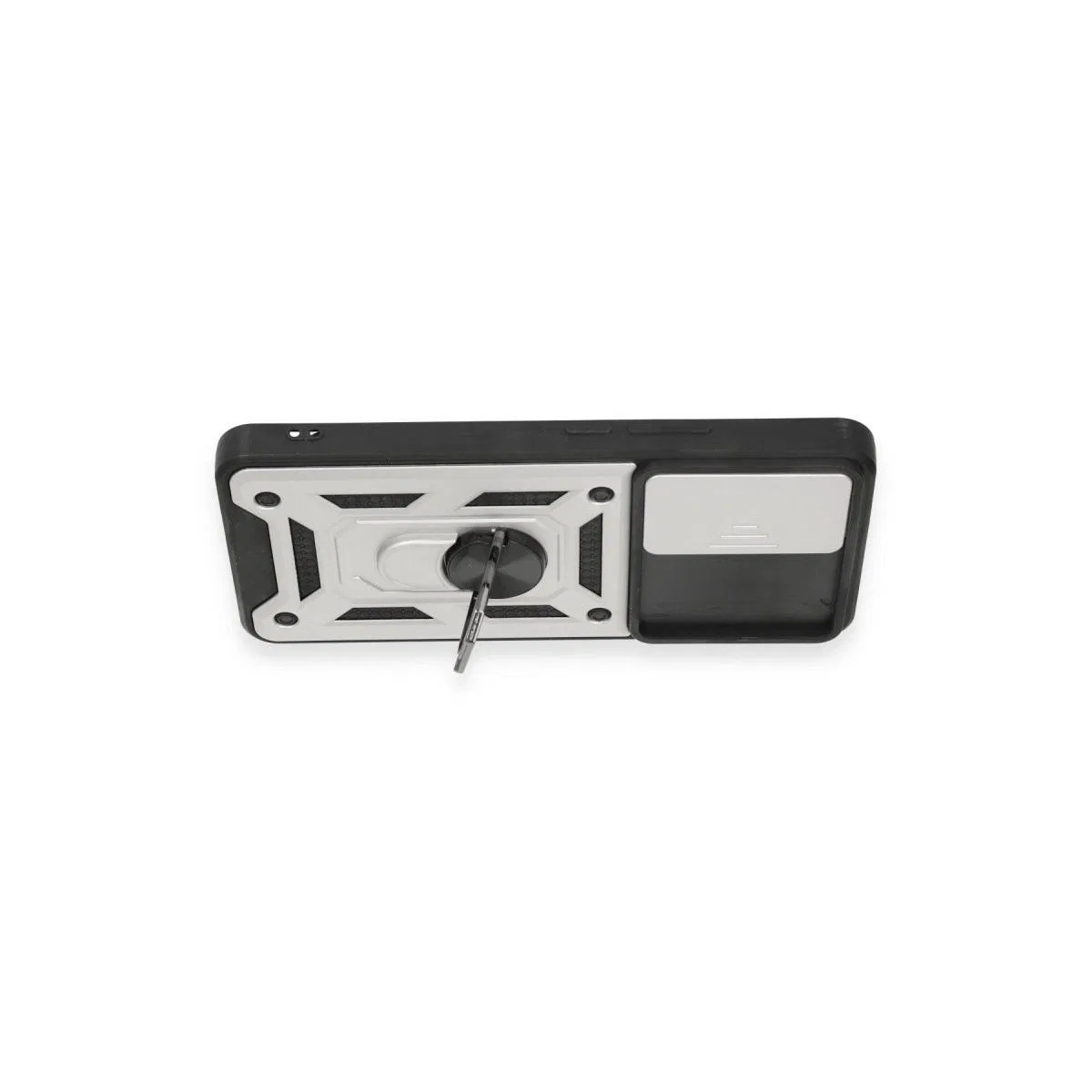 Xiaomi Mi 12t Pro Kılıf Pars Lens Yüzüklü Silikon - Gümüş görsel 3