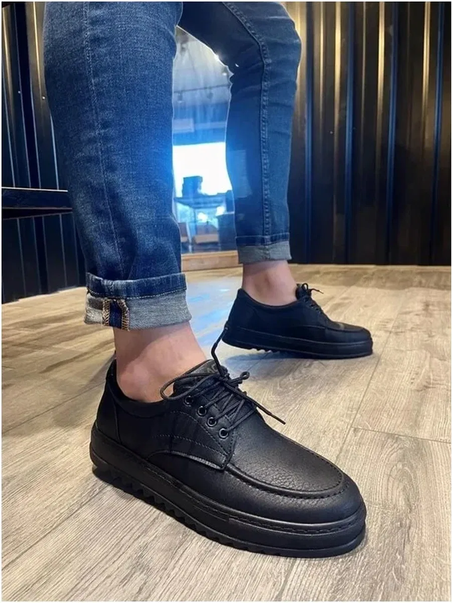 Erkek Ayakkabı Ayakkabı Bağcıklı Yumuşak Klasik Cilt Casual Dengeli görsel 2