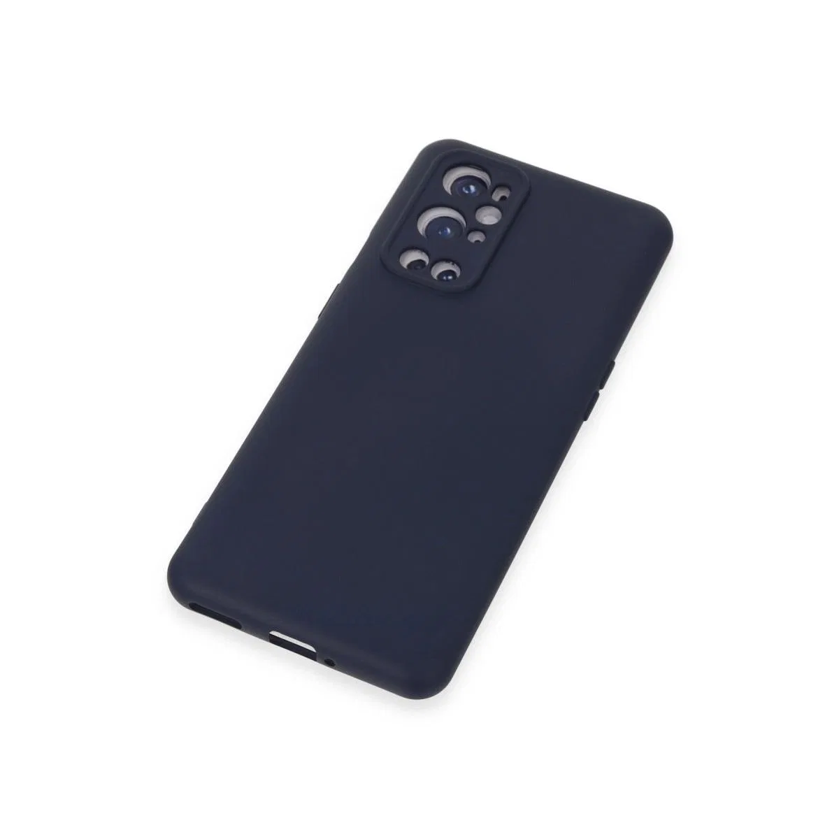 One Plus 9 Pro Kılıf Nano İçi Kadife Silikon - Lacivert görsel 4