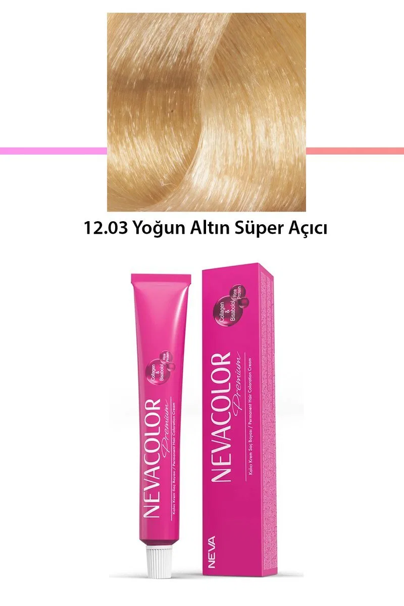 Premium 12. 03 Yoğun Altın Süper Açıcı - Kalıcı Krem Saç Boyası 50 g Tüp