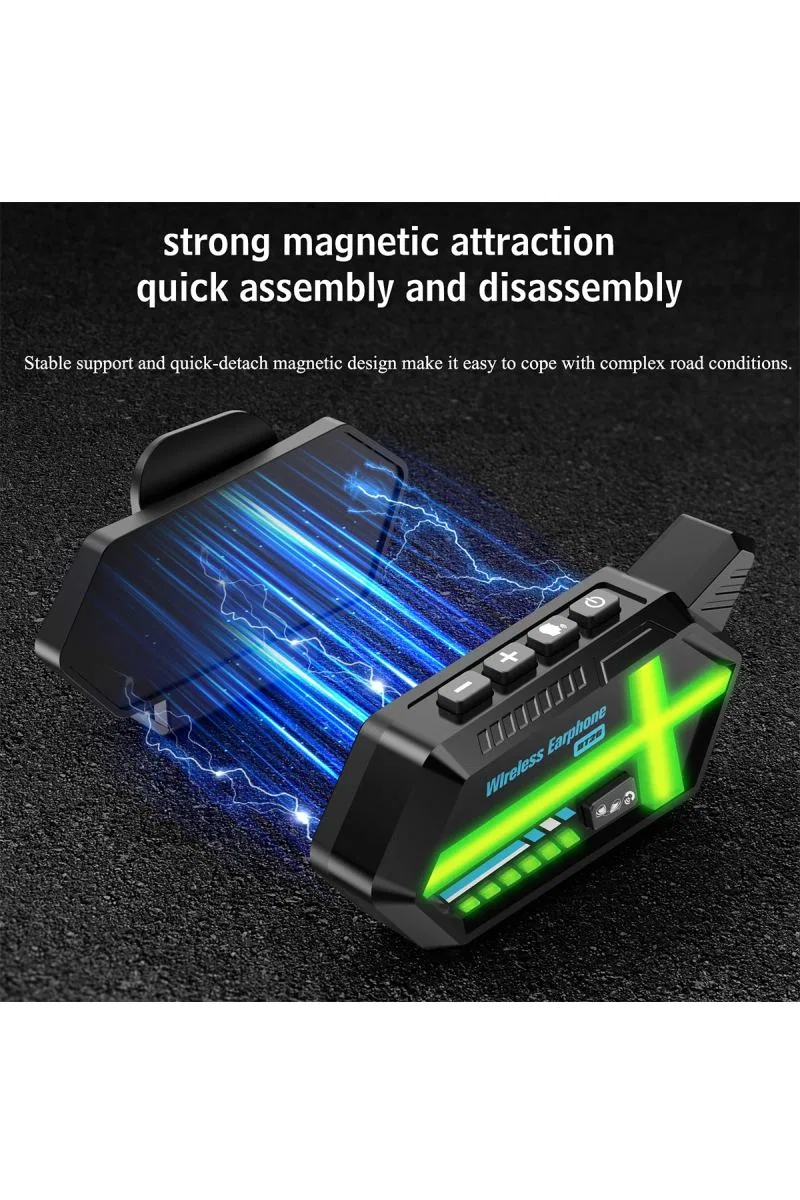 Bt26 Motosiklet Kask Kulaklık Bluetooth Rgb Işıklı 2 Eşleşme Özellikli 1000 Mah Intercom görsel 4