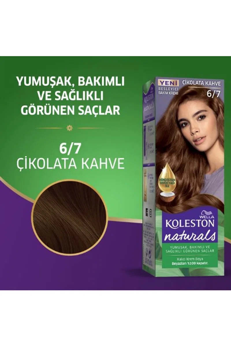 Naturals Saç Boyası Çikolata Kahve 6/7 2x Paket görsel 4