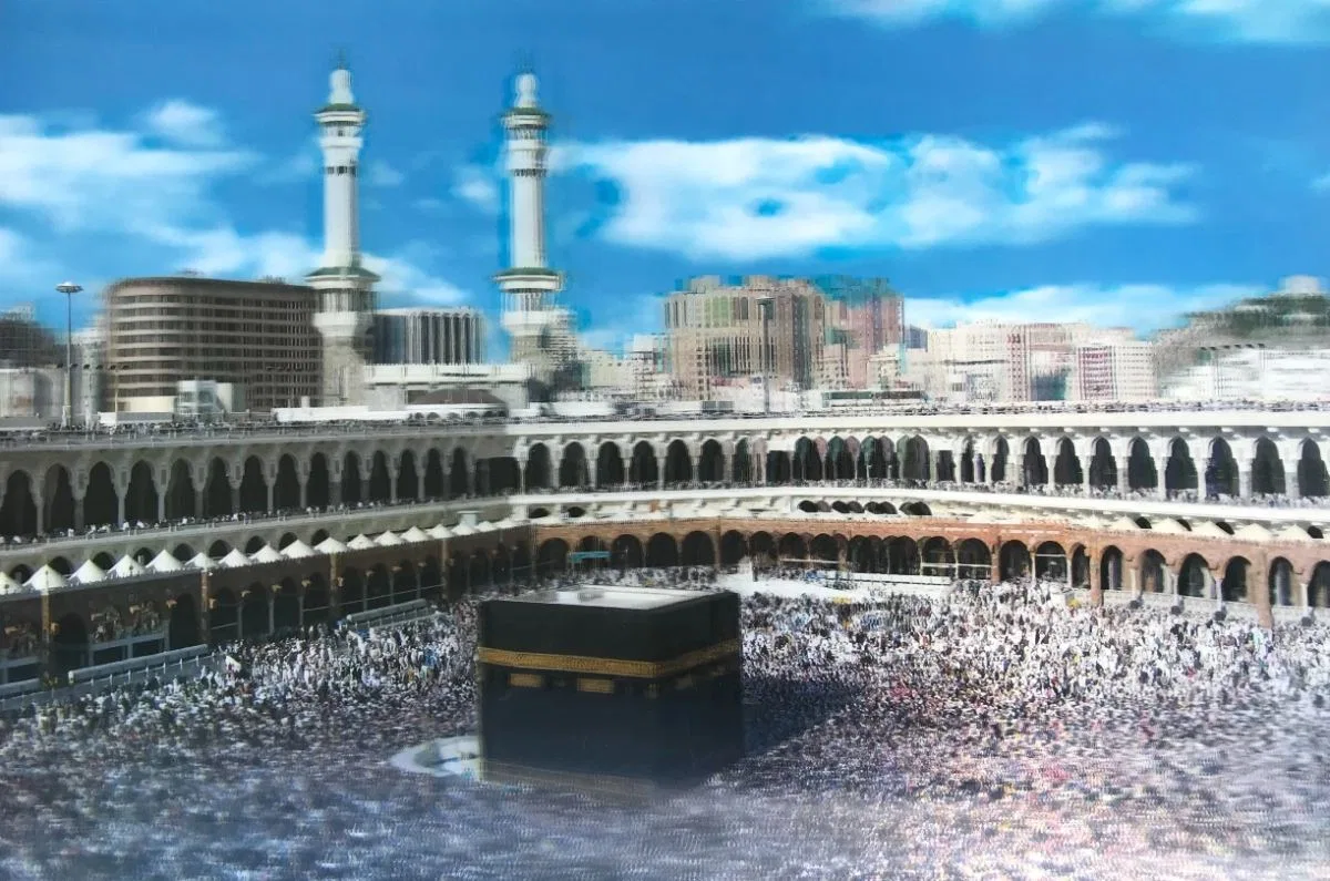 3 Boyutlu Resim Ekstra Çözünürlüğe Sahip Kabe Resmi Mekke Tablosu 40x60 Cm