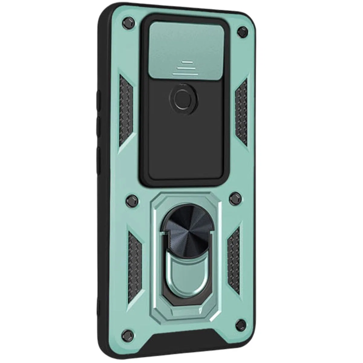 Xiaomi Redmi Note 9 4g Kılıf Pars Lens Yüzüklü Silikon - Yeşil görsel 2