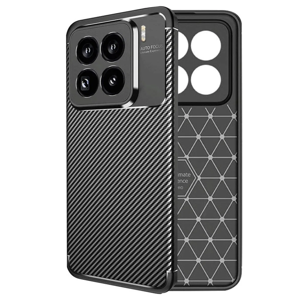 Xiaomi Mi 15 Pro Kılıf Auto Focus Karbon Kapak - Siyah görsel 3