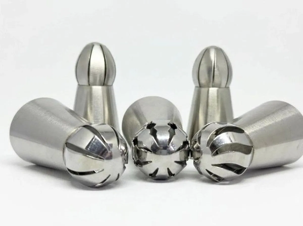 5'li Profesyonel Rus Top Duy Ucu Seti – 5. 9 Cm Büyük Boy Paslanmaz Çelik Krema Sıkma Ve Fırfır Uçları