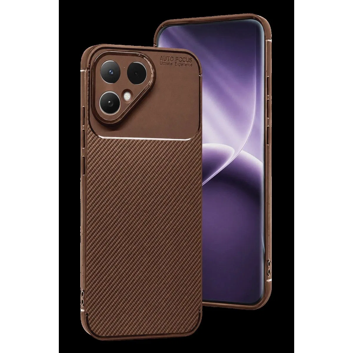 Tecno Pova Curve 2 5g Auto Focus Karbon Kapak - Kahverengi