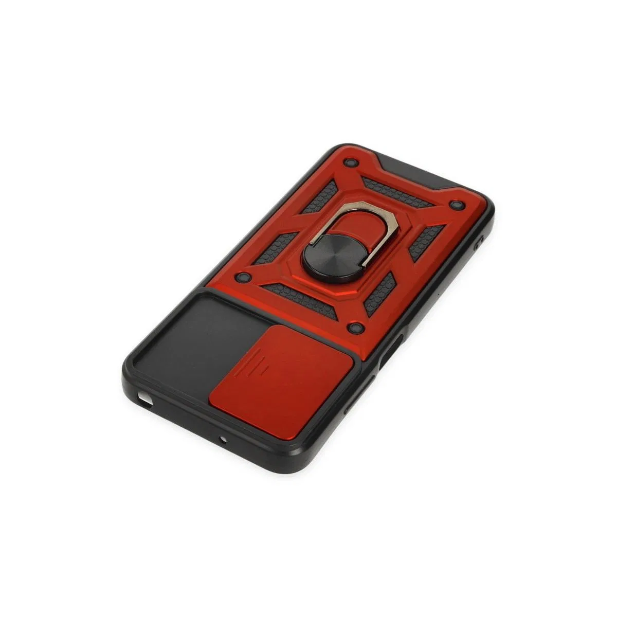 Xiaomi Poco M5 Kılıf Pars Lens Yüzüklü Silikon - Kırmızı görsel 4