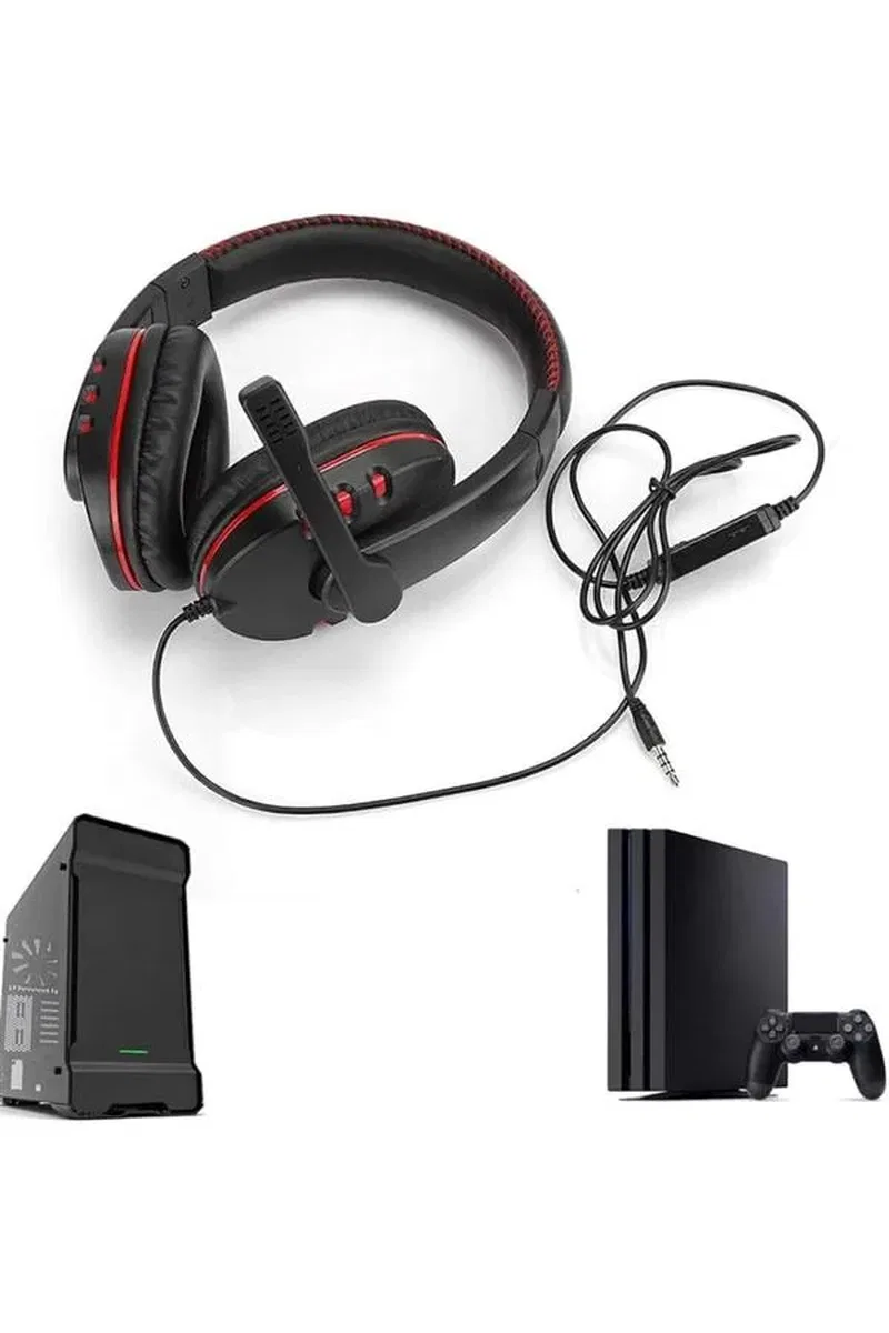 Mikrofonlu Gamer Kulaklık Oyuncu Kulaklığı Yüksek Ses Kaliteli Stereo Yumuşak Yastıklar görsel 3