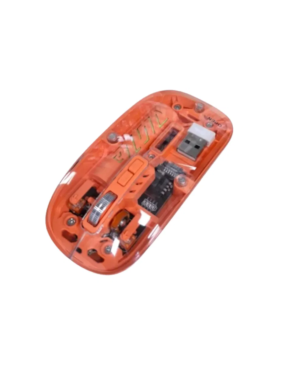 Sessiz Tıklamalı Şeffaf Mouse Bluetooth ve USB Uyumlu görsel 4