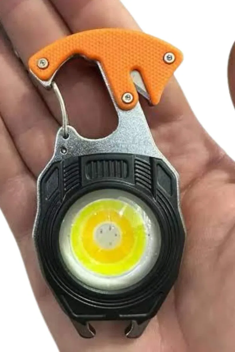El Feneri LED Anahtarlık Çok Fonksiyonlu Mini Çakmak Özellikli görsel 3