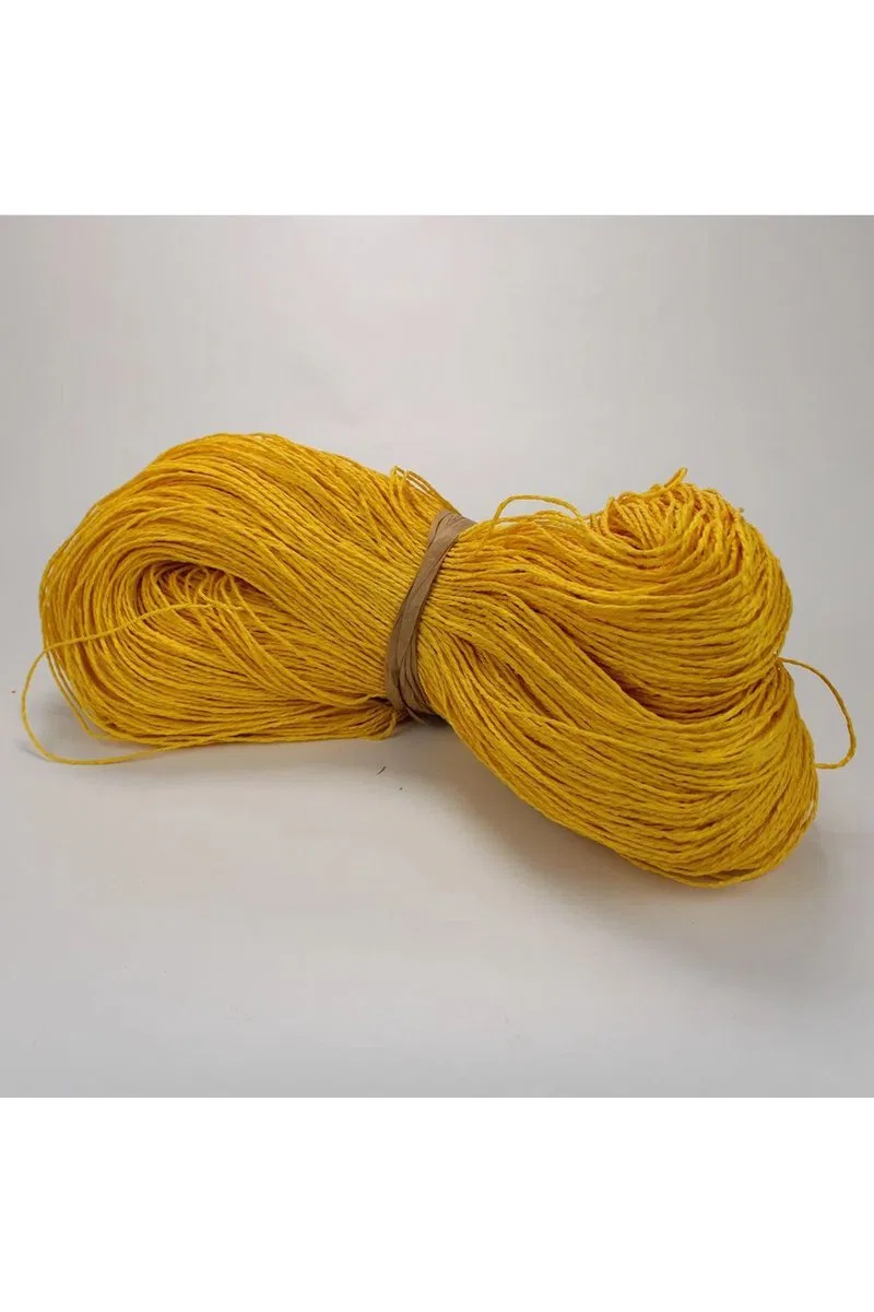 Sarı Renk Çile Kağıt İp Çanta Ipi Supla Ipi No: 59 - (550-600 gr)