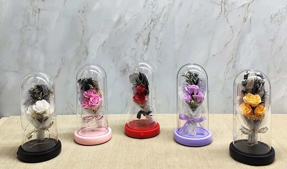 Işıklı Müzikli Romantik Gül Buketi Alk4999 görsel 2