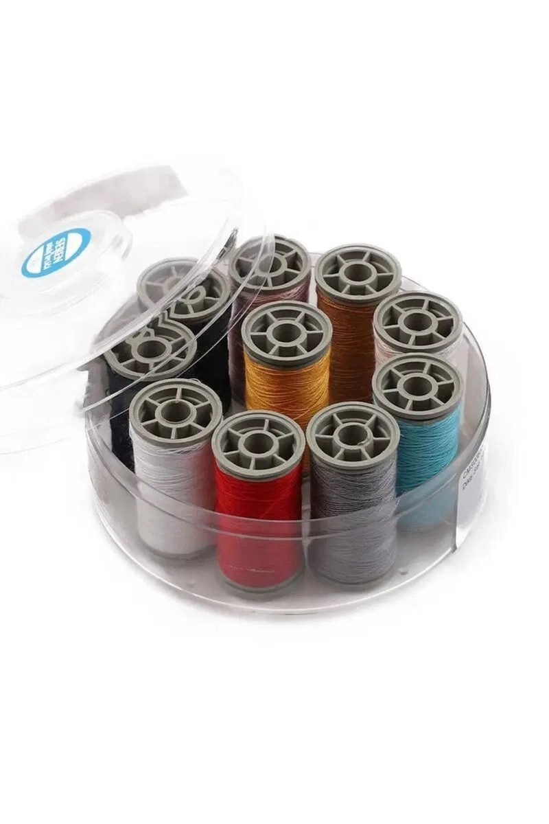 Zümrüt No: 120, %100 Polyester Dikiş Ipliği Kaliteli 10 Adet Farklı Makara Ip Royaleks-13073