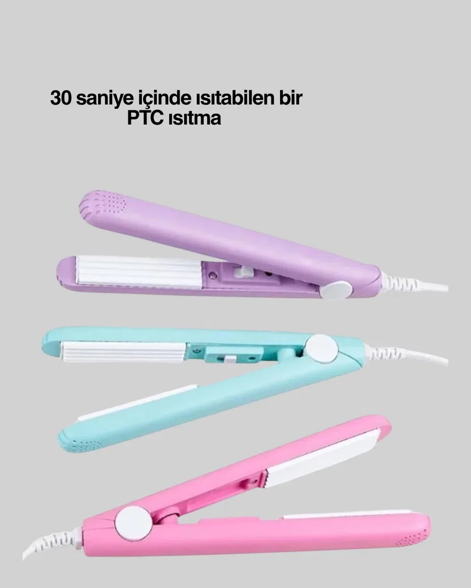 Hafif ve Taşınabilir Seramik Kısa Saç Maşası – Seyahate Uygun Ergonomik ve Güvenli Tasarım Yeni Nesil görsel 3