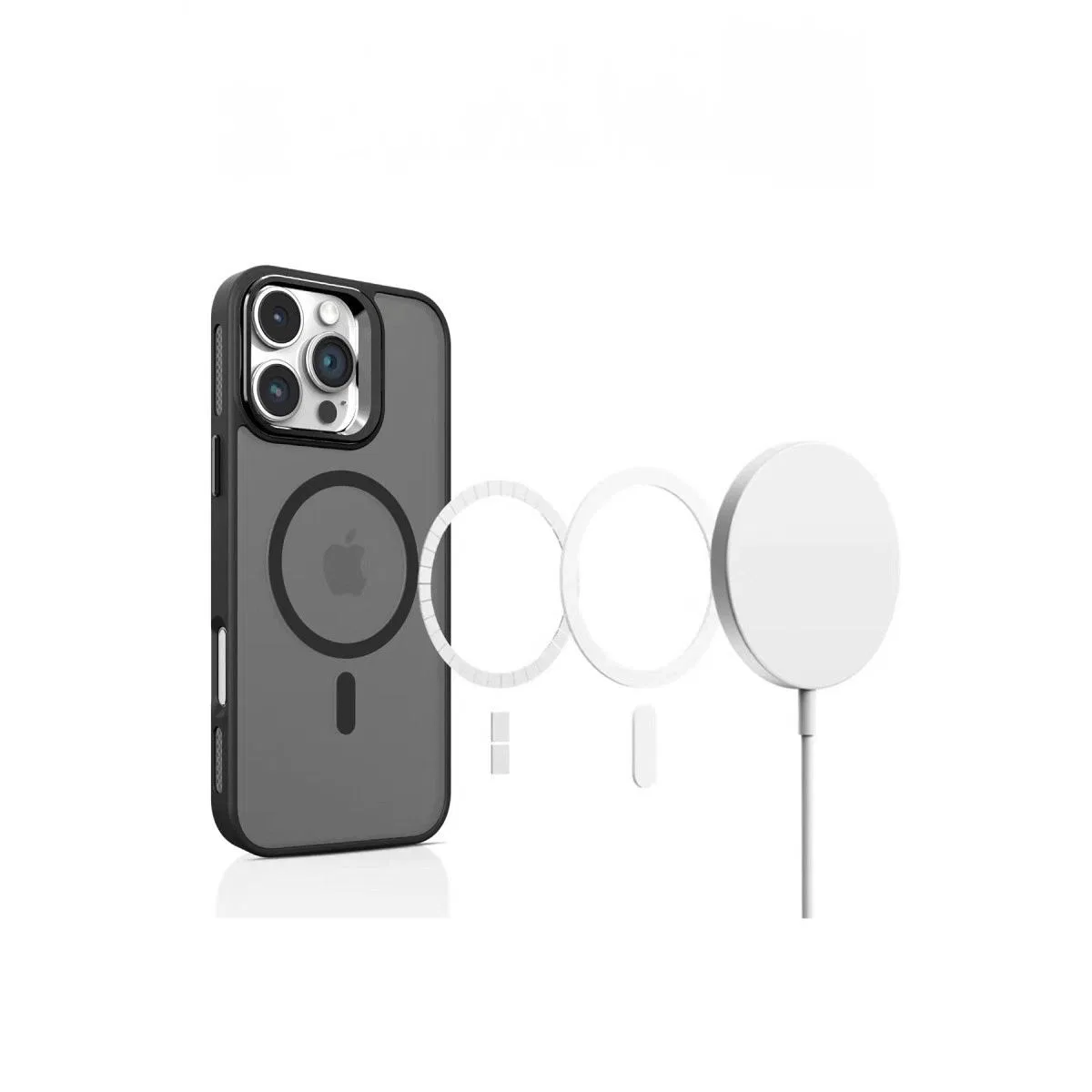 Joko Apple İphone 16 Plus Flet Lens Magsafe Kapak - Siyah görsel 2