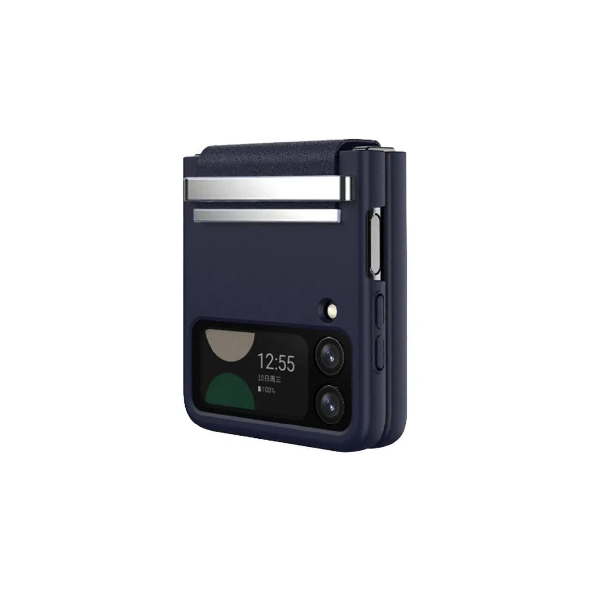 Samsung Galaxy Z Flip 4 Kılıf Belt Flip Kapak - Lacivert görsel 5