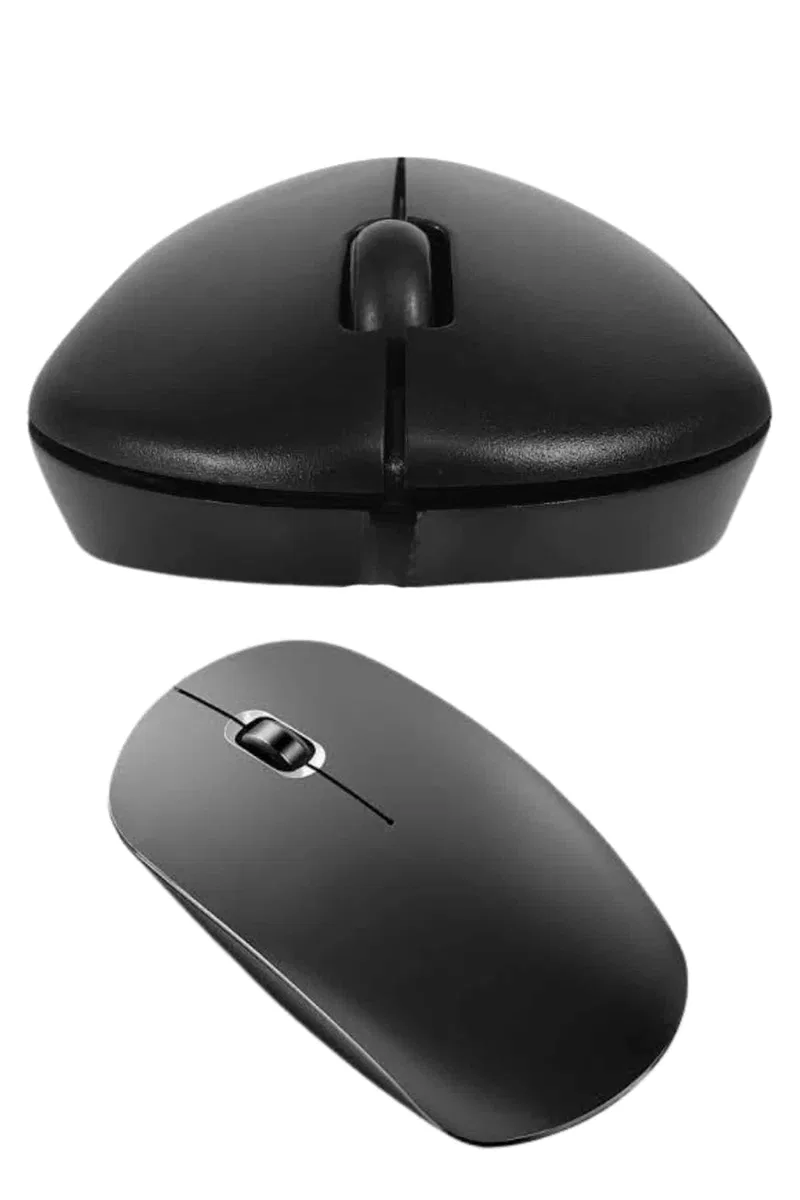 Siyah Kablosuz Mouse Wireless Mouse Minimal Tasarım görsel 2