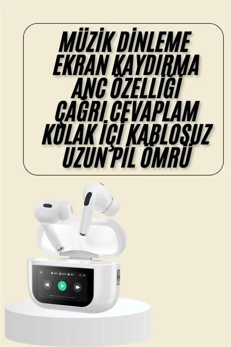 Dokunmatik Ekranlı Bluetooth Kulaklık TWS İOS Android Tüm Telefonlara Uyumlu Kulaklık Yeni Nesil görsel 2