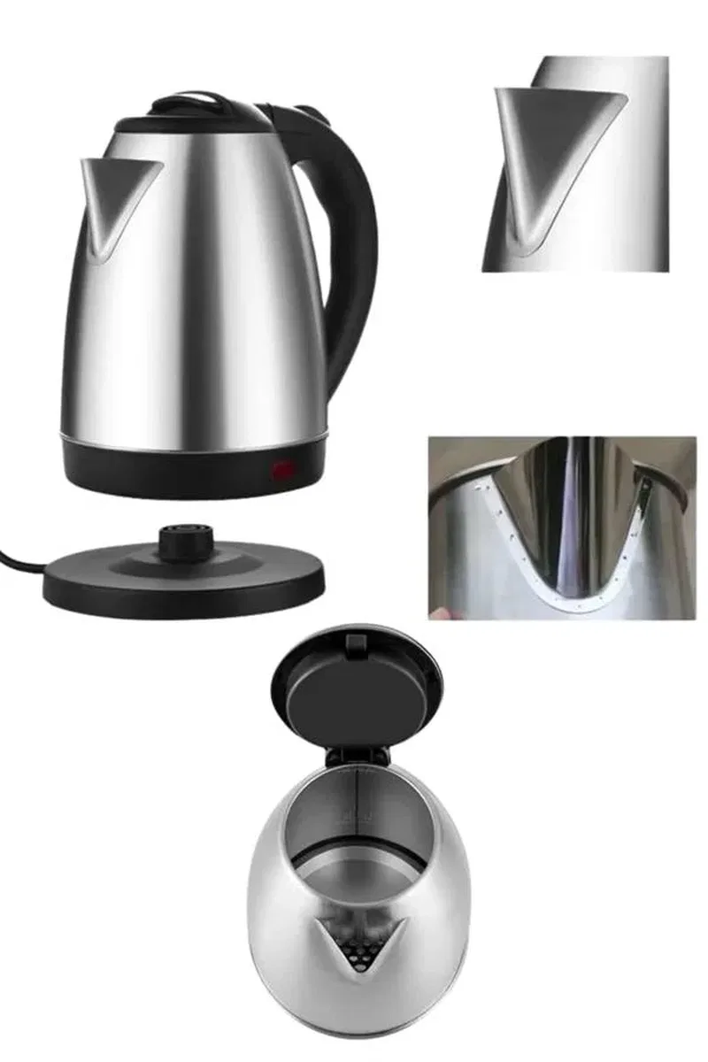 Elektrikli Paslanmaz Çelik Su Isıtcı Çelik Kettle 1. 8 Lt. Uzun Ömürlü görsel 4