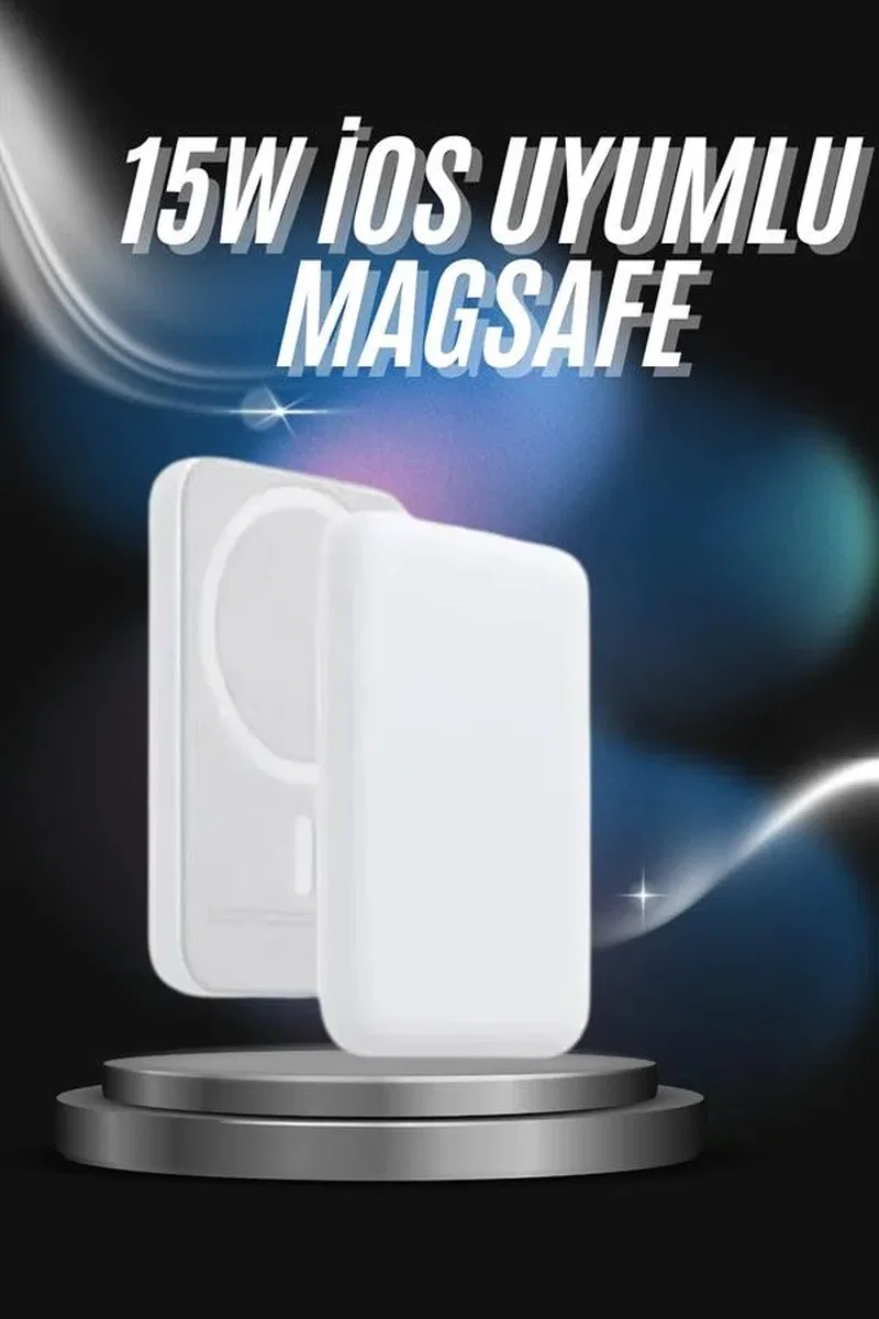 Kablosuz Magsafe Hızlı Şarj 5. 000 mah Kablosuz Şarj Cihazı görsel 2