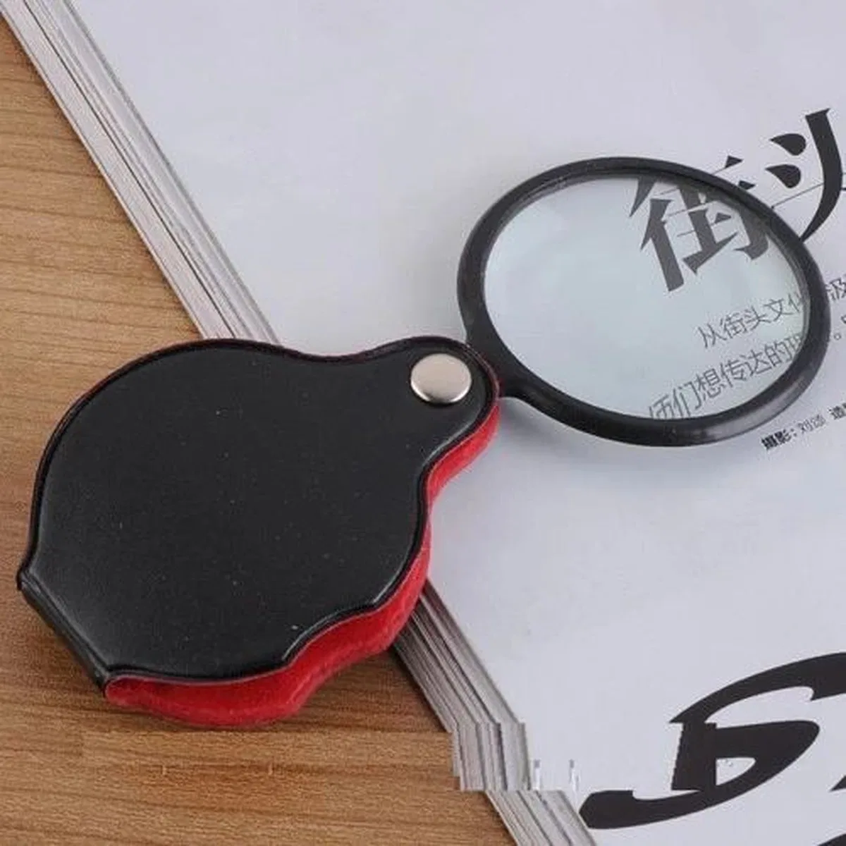 5x50mmmini Büyüteç, cepte Taşınan, optik Lens Katlanabilir Deri Kaplamaxx1051 görsel 4