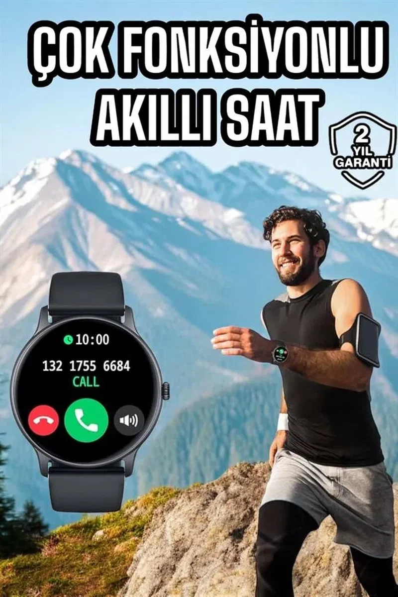 Akıllı Saat Çok Fonksiyonlu Sesli Görüşme NFC Uyumlu Amoled Ekran Yeni Nesil görsel 2
