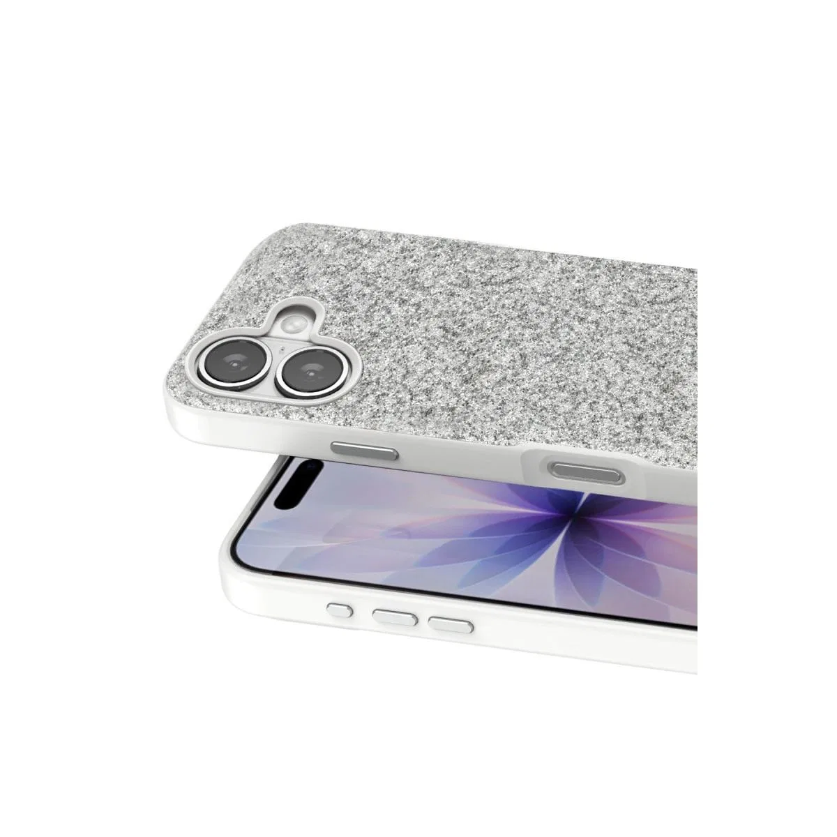Onegif Apple İphone 17 Bright Simli Kapak - Beyaz görsel 2