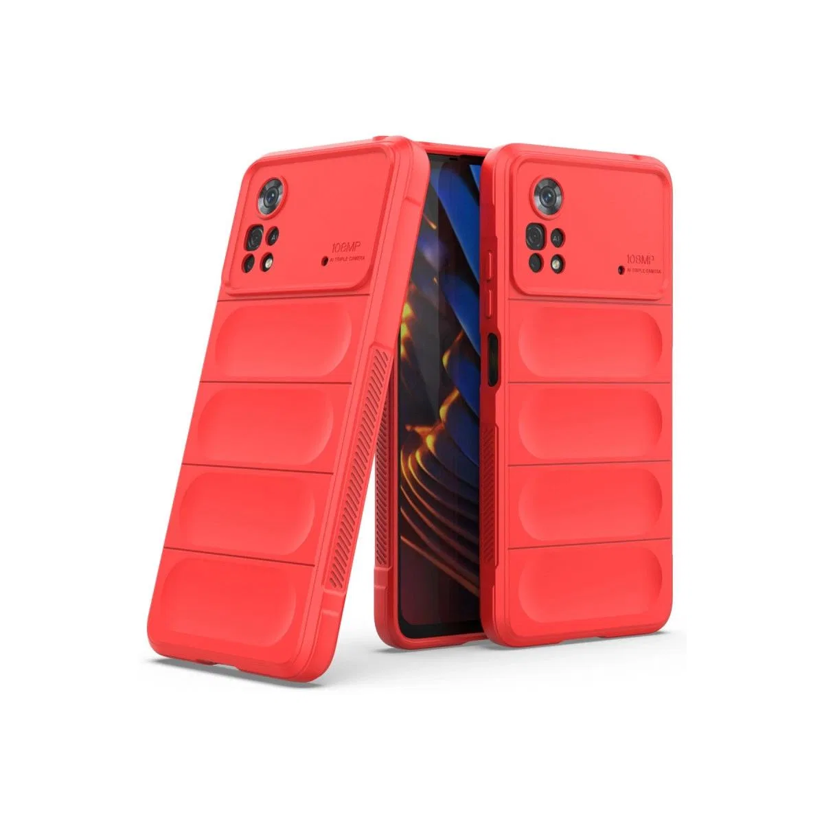 Xiaomi Poco X4 Pro 5g Kılıf Optimum Silikon - Kırmızı görsel 2