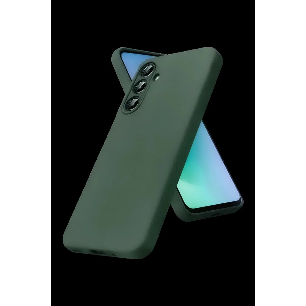 Newface Samsung Galaxy S26 Fe Nano İçi Kadife Silikon - Koyu Yeşil