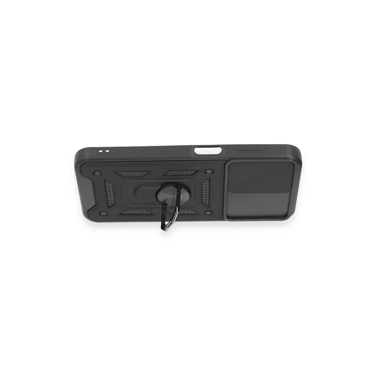 Samsung Galaxy M14 5g Kılıf Pars Lens Yüzüklü Silikon - Siyah görsel 3
