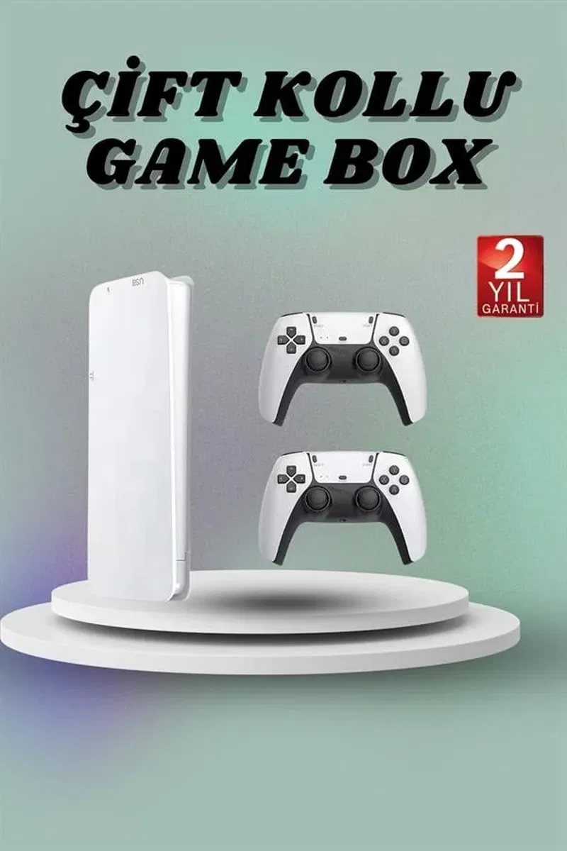 Game Box 3D Çift Oyun Kollu 4K HD Ekran 20000'den Fazla Oyun Seçeneği 2. 4G Kablosuz görsel 2