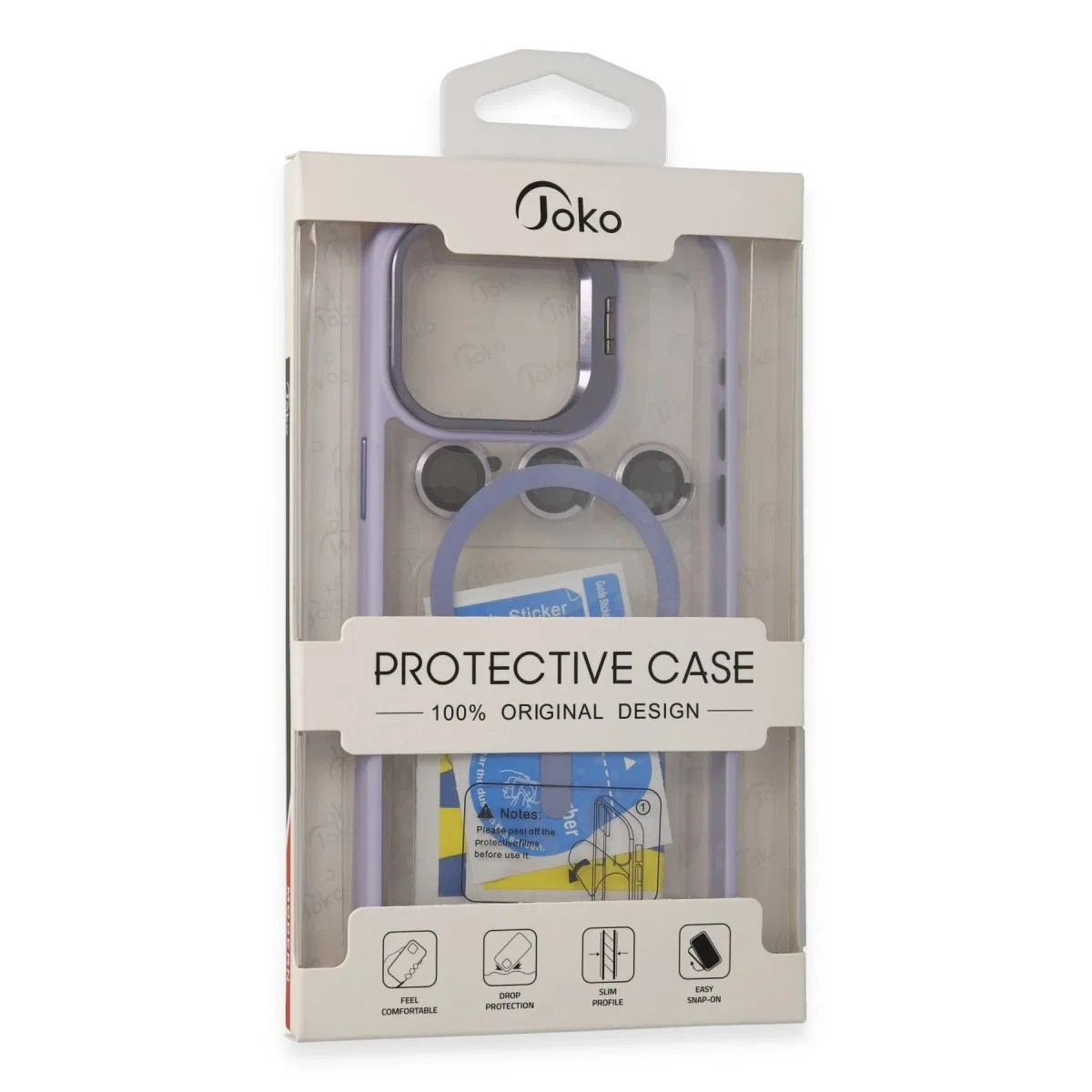 Joko Apple İphone 14 Pro Kılıf Roblox Lens Magsafe Standlı Kapak - Derin Mor görsel 6