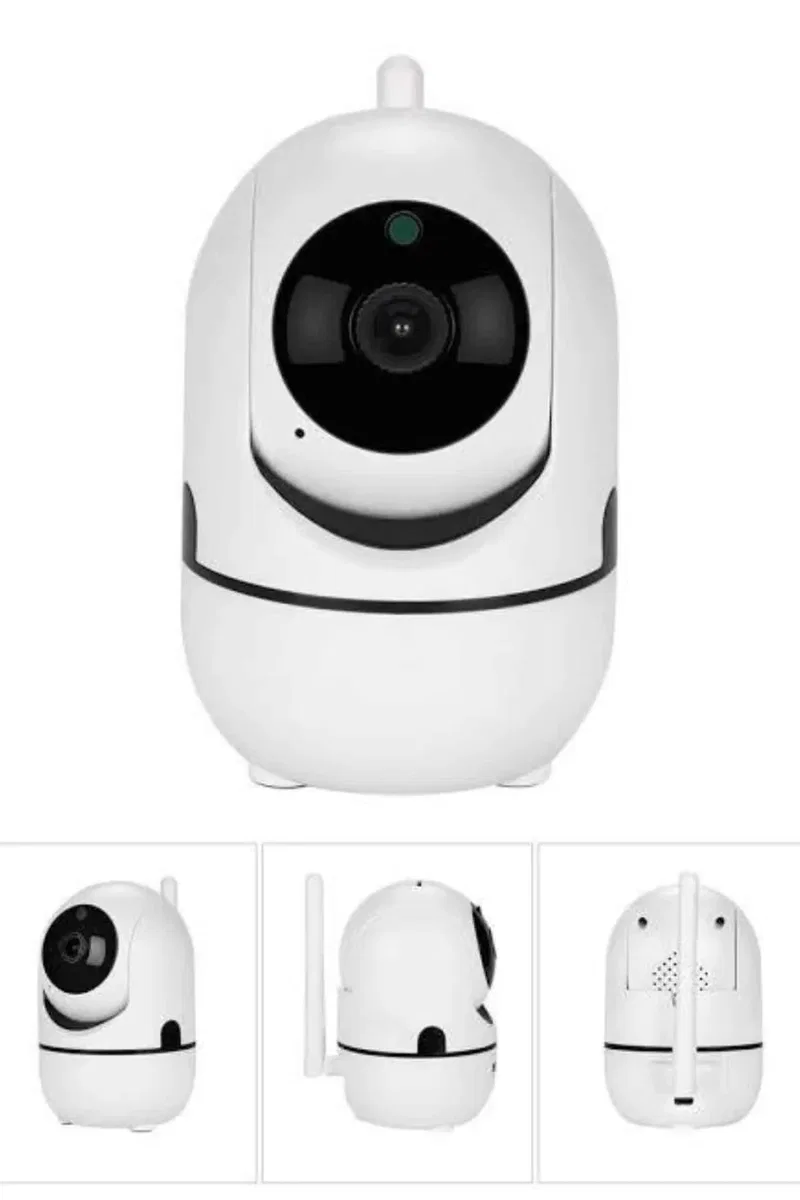 Baby Kamera Kablosuz 720P Beyaz 360 Derece Wifi Kamera Full HD 1080p görsel 3