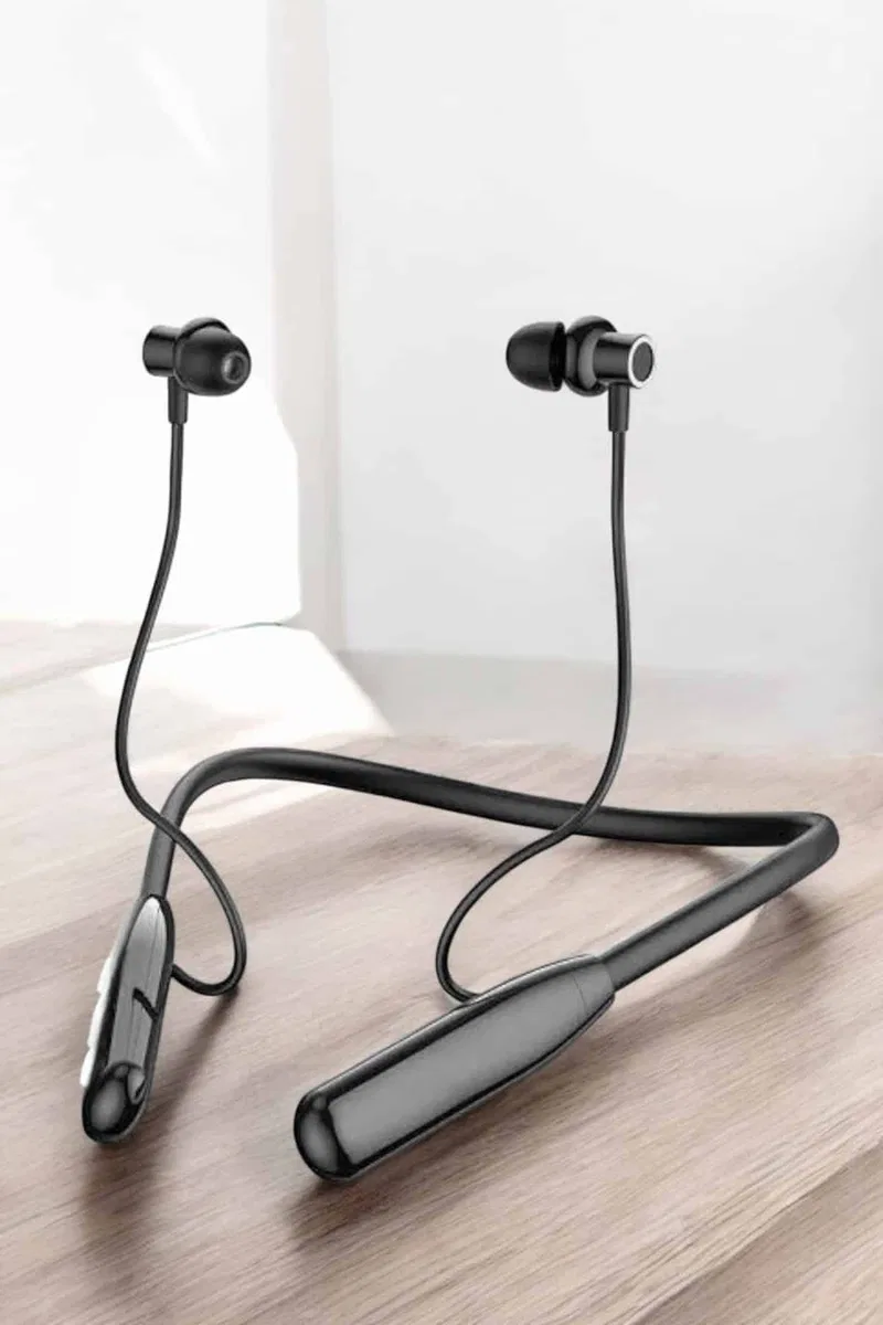 Boyun Askılı Bluetooth Kulaklık Uzun Şarj Süreli Dijital Göstergeli Kablolu görsel 5