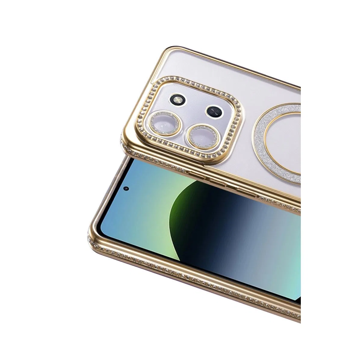 Xiaomi Redmi 15c 4g Joke Simli Magneticsafe Kılıf - Gold görsel 2