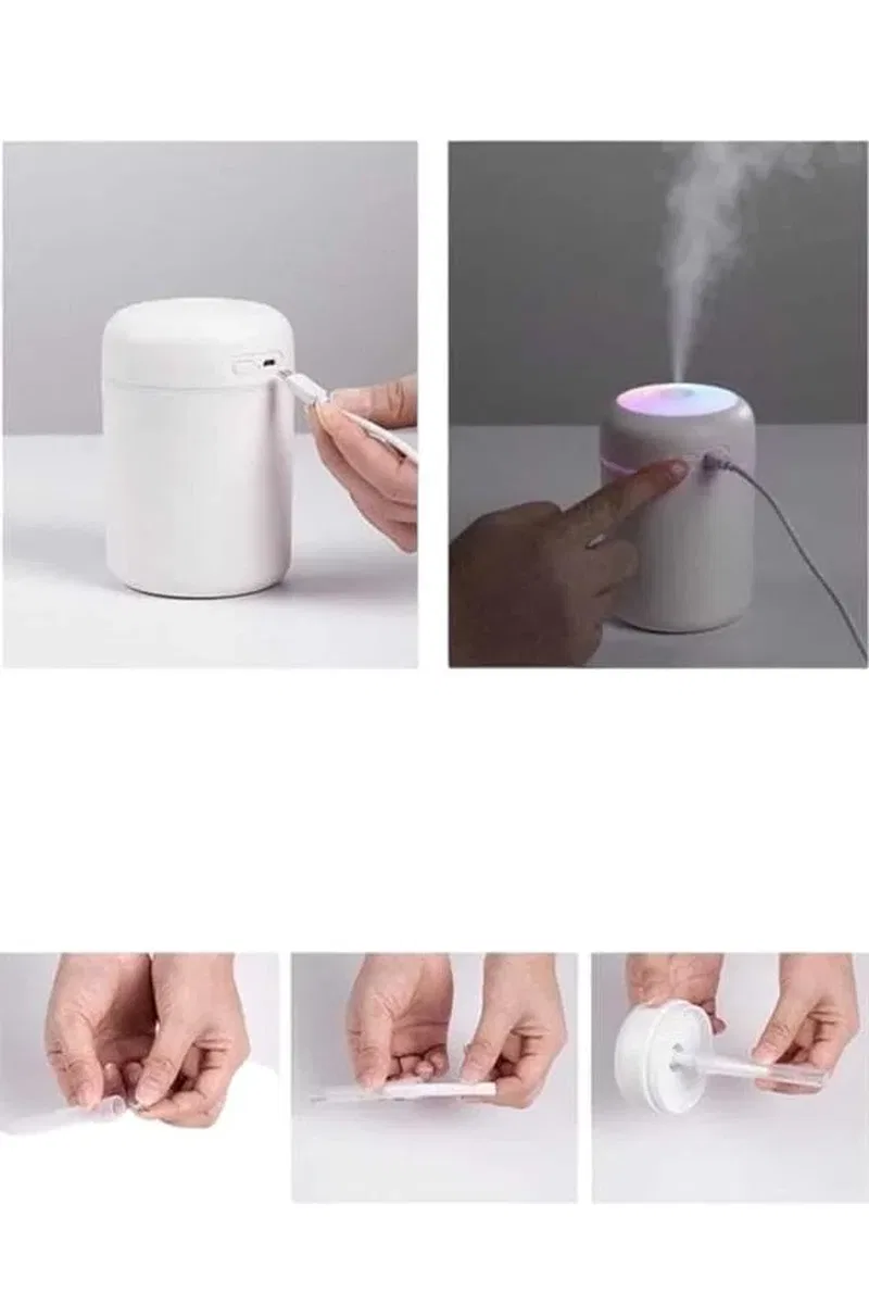 Hava Nemlendirici Ultrasonik Mini Hava Temizleyici Aromaterapi görsel 5