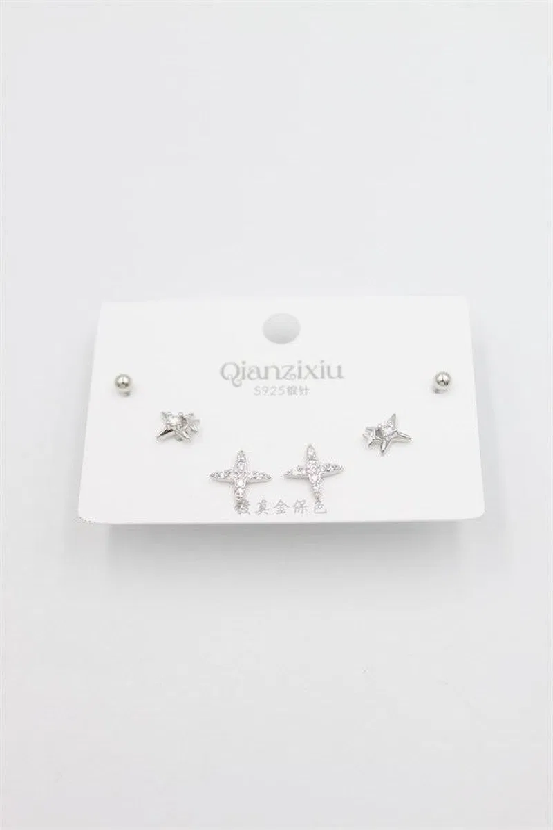 Çoklu Set Küpe - Gümüş