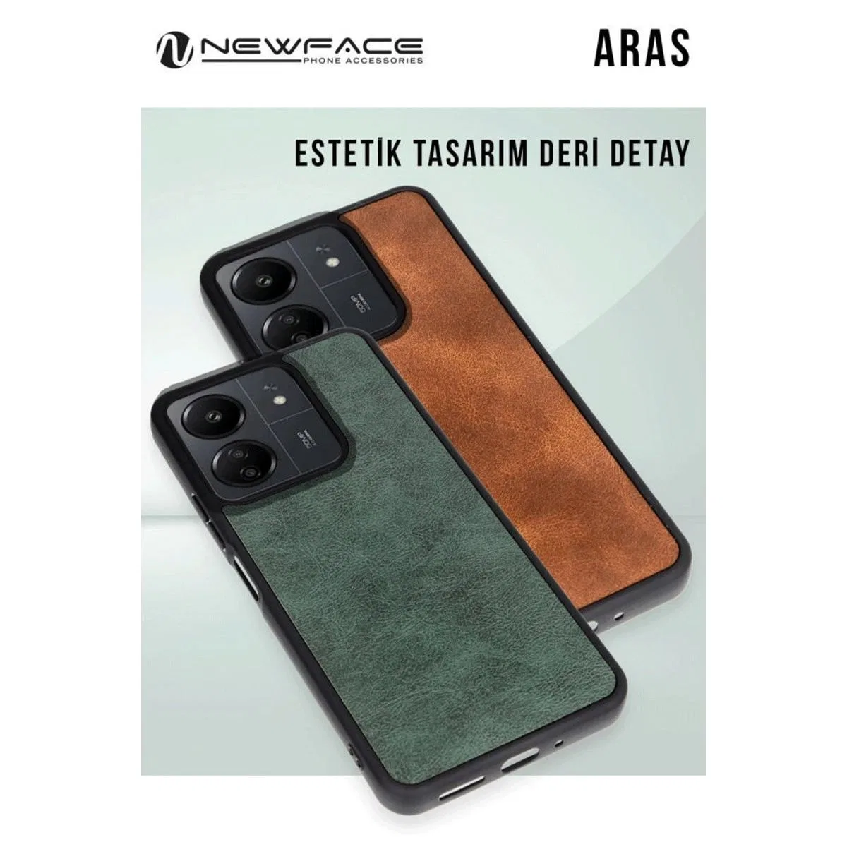 Xiaomi Redmi Note 14 4g Kılıf Aras Deri Kapak - Siyah görsel 5